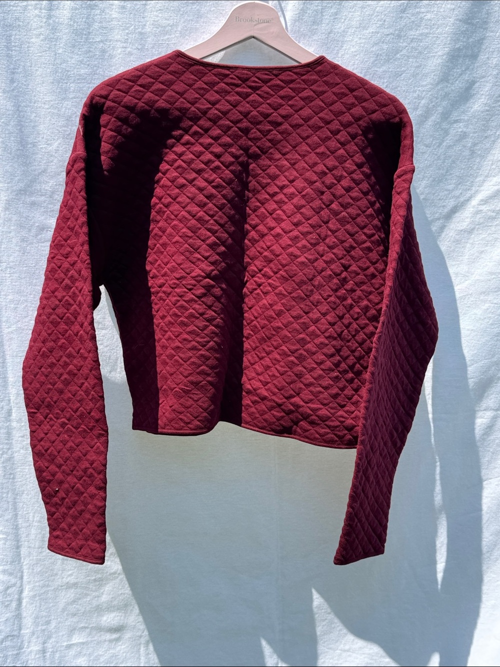 Banana Republic Quilted Crewneck Sweatshirt - Burgundy